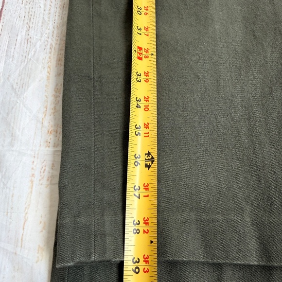 Lauren Ralph Lauren | Olive Casual Zipper Pants | Size 14 | Cotton/Spandex - Picture 7 of 8